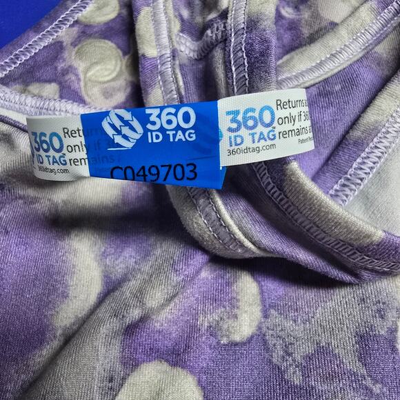 Athleta Purple Silver Polka Dots Racerback Tank Top Size Small - Picture 6 of 6